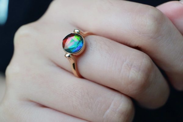 最美斑彩石狮子座戒指出炉!-菩心晶舍