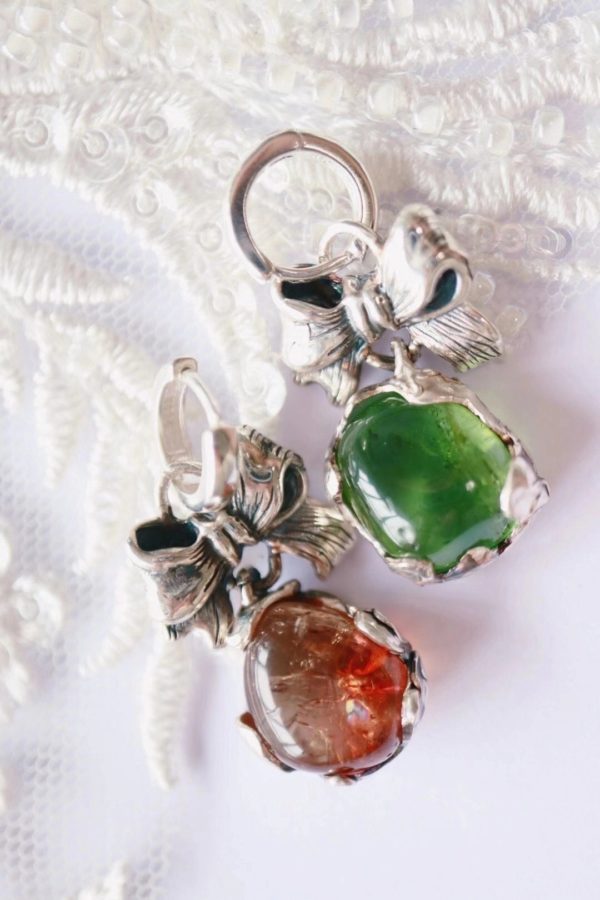 菩心- 初秋の彩虹蜜糖&碧玺耳坠,活力满满~-菩心晶舍