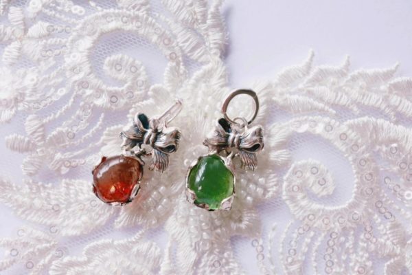 菩心- 初秋の彩虹蜜糖&碧玺耳坠,活力满满~-菩心晶舍