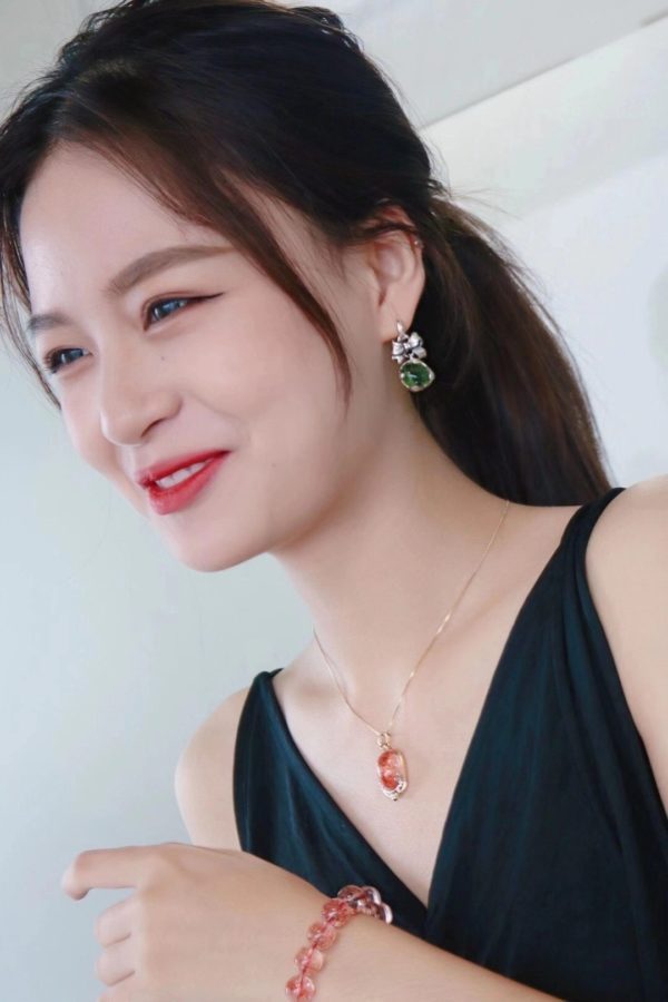 菩心- 初秋の彩虹蜜糖&碧玺耳坠,活力满满~-菩心晶舍