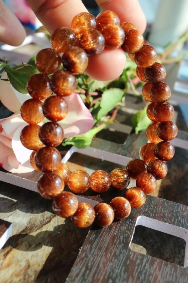 颜值超级抗打的铜发晶,颗颗猫眼效应明显-菩心晶舍