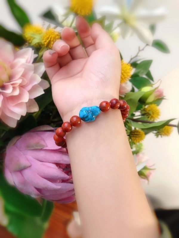 浆南红 & 绿松石随形,复古,是最经典的美-菩心晶舍