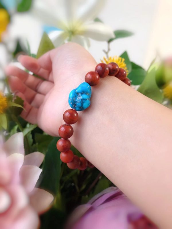 浆南红 & 绿松石随形,复古,是最经典的美-菩心晶舍