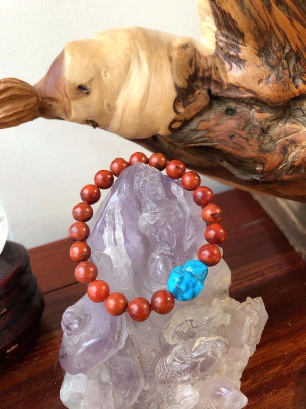 浆南红 & 绿松石随形,复古,是最经典的美-菩心晶舍