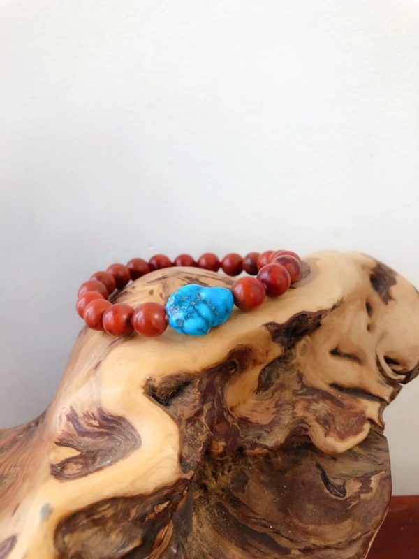 浆南红 & 绿松石随形,复古,是最经典的美-菩心晶舍