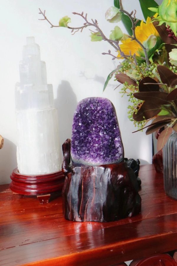 紫晶簇很适合放办公桌,招贵人-菩心晶舍