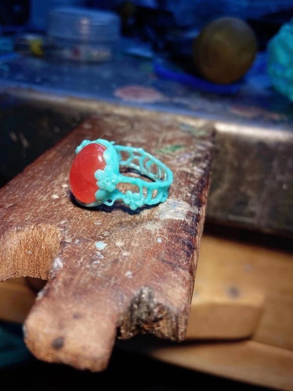 红纹石，这个戒指真的太古风了-菩心晶舍