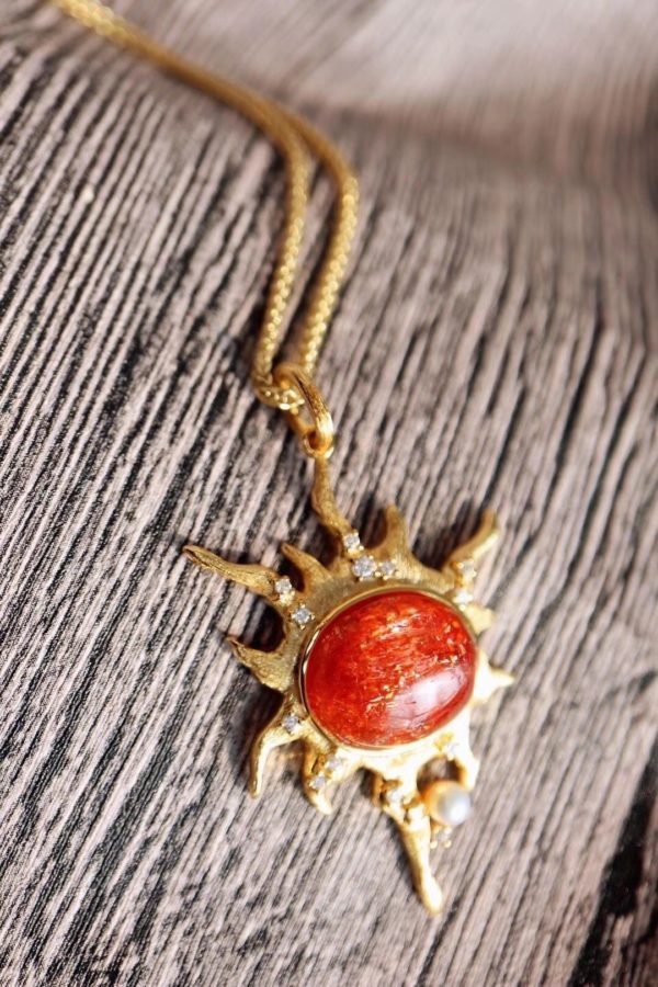 太阳石项链，细节精细到无可挑剔，就如太阳一般美好-菩心晶舍