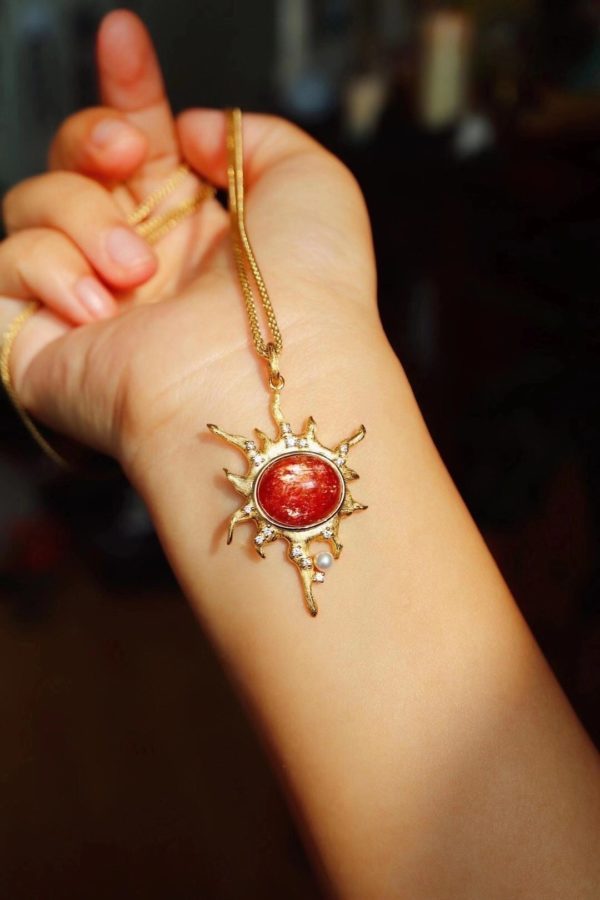 太阳石项链,细节精细到无可挑剔,就如太阳一般美好-菩心晶舍