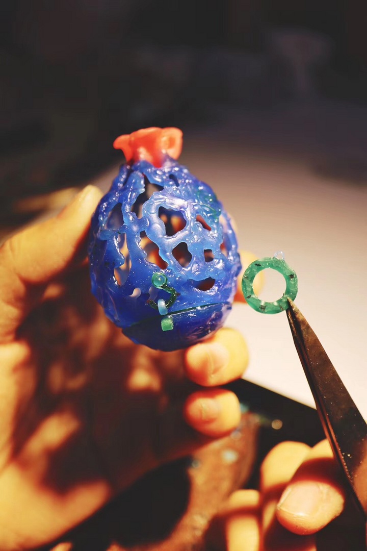 目前是蛋型，最后会变成设计图的样子-菩心晶舍