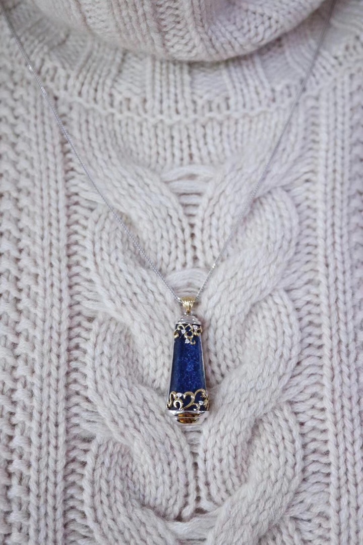【蓝发晶】天然蓝发晶，极稀有的一种晶石-菩心晶舍