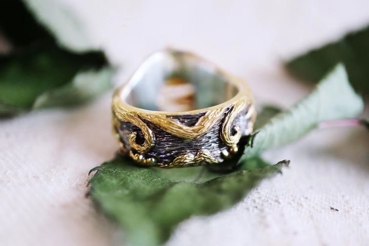 【肌理感钛晶戒】