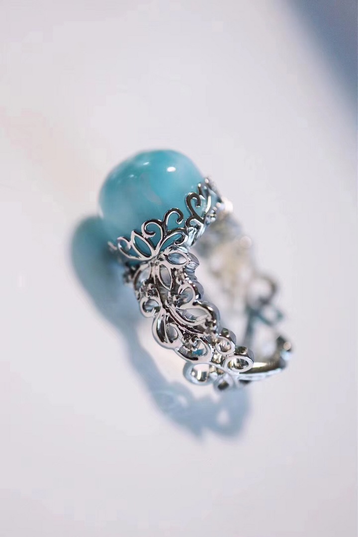 【海纹石】戴上这婚纱般浪漫的海纹戒-菩心晶舍