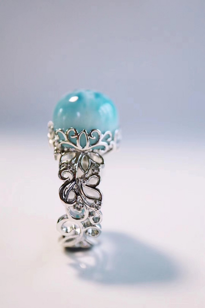 【海纹石】戴上这婚纱般浪漫的海纹戒-菩心晶舍