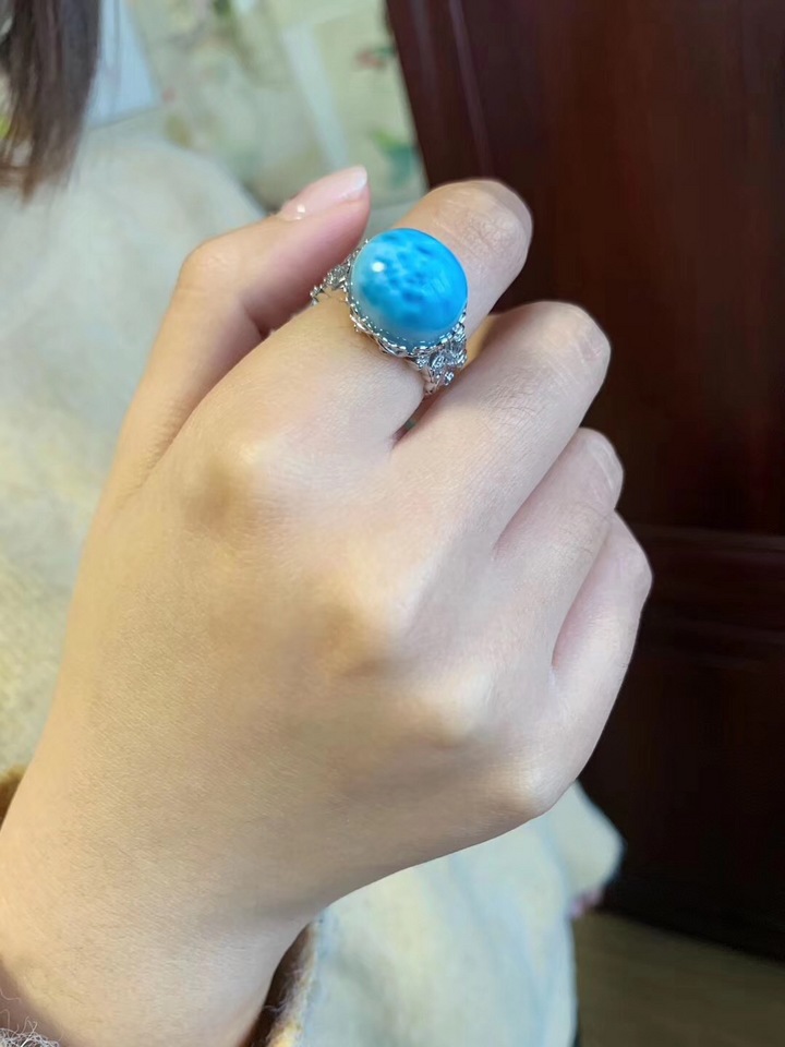 【海纹石】戴上这婚纱般浪漫的海纹戒-菩心晶舍