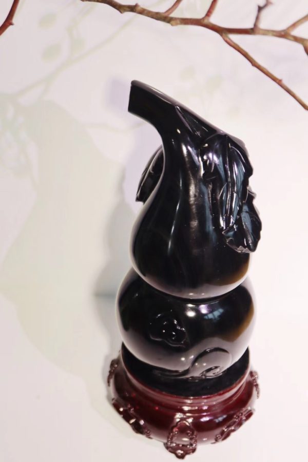 葫芦摆件&黑曜石彩眼,2021年的心愿,福禄皆来-菩心晶舍