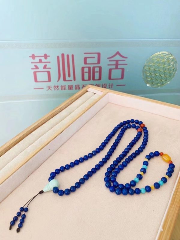 青金石作为佛珠,最经典不过了-菩心晶舍