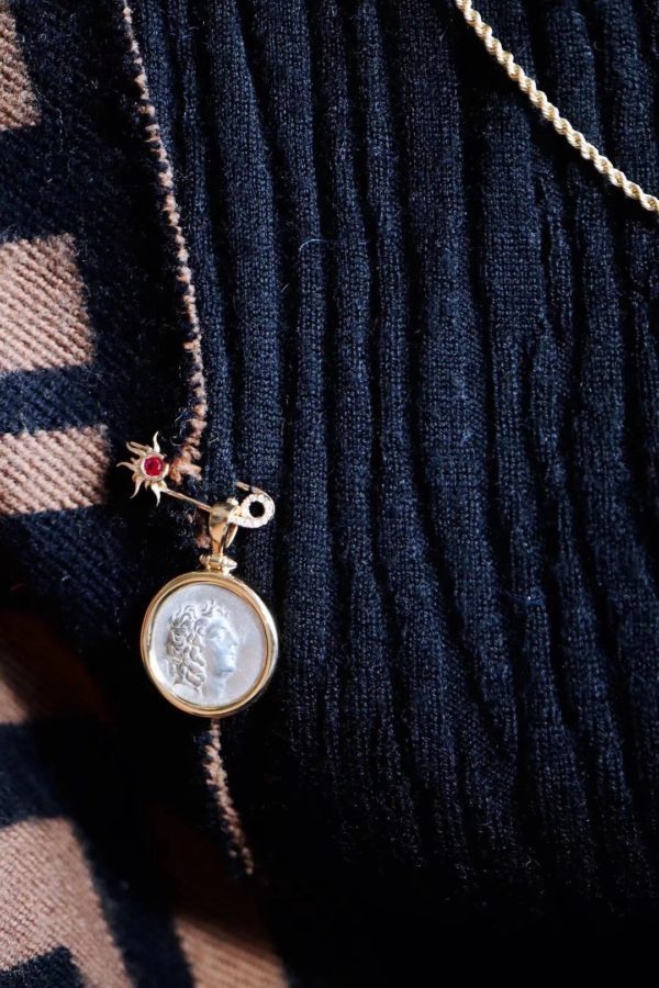 菩心出品:古币红宝石吊坠胸针两用款,复古的调调,爱极了-菩心晶舍