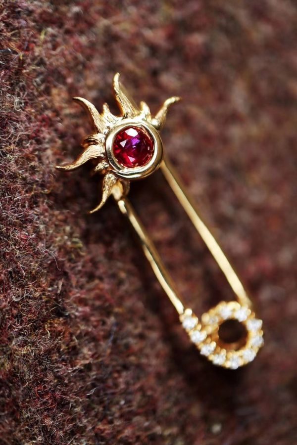 菩心出品:古币红宝石吊坠胸针两用款,复古的调调,爱极了-菩心晶舍
