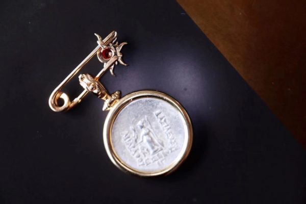 菩心出品:古币红宝石吊坠胸针两用款,复古的调调,爱极了-菩心晶舍