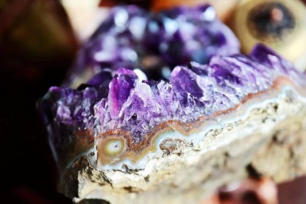 顶级的乌拉圭原矿紫晶簇,我私留的一只小胖子-菩心晶舍