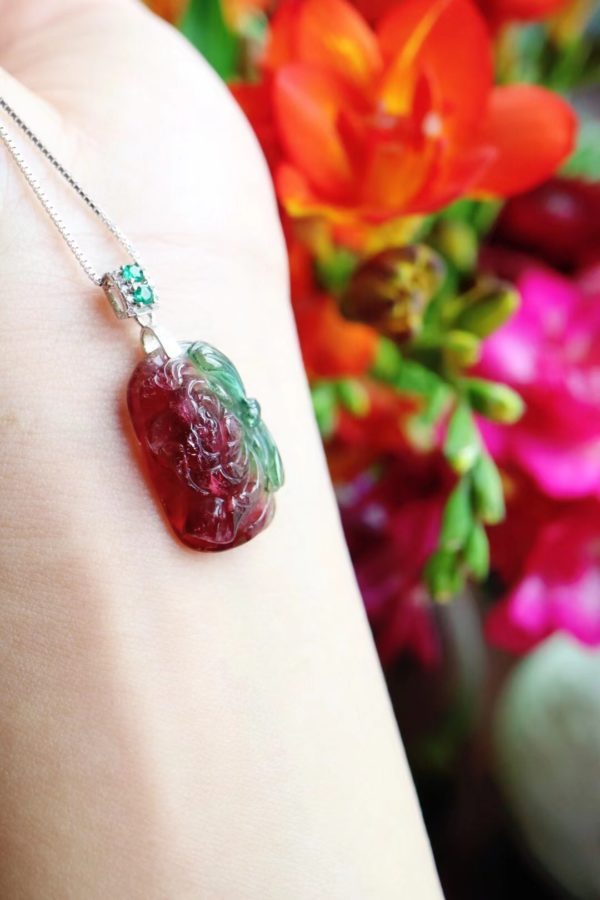 红绿西瓜碧玺,超级显气质,美丽小姐姐快收~-菩心晶舍