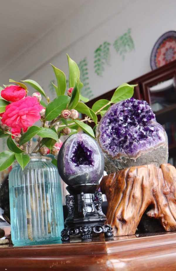 “恐龙蛋”,紫晶洞中的重器!-菩心晶舍