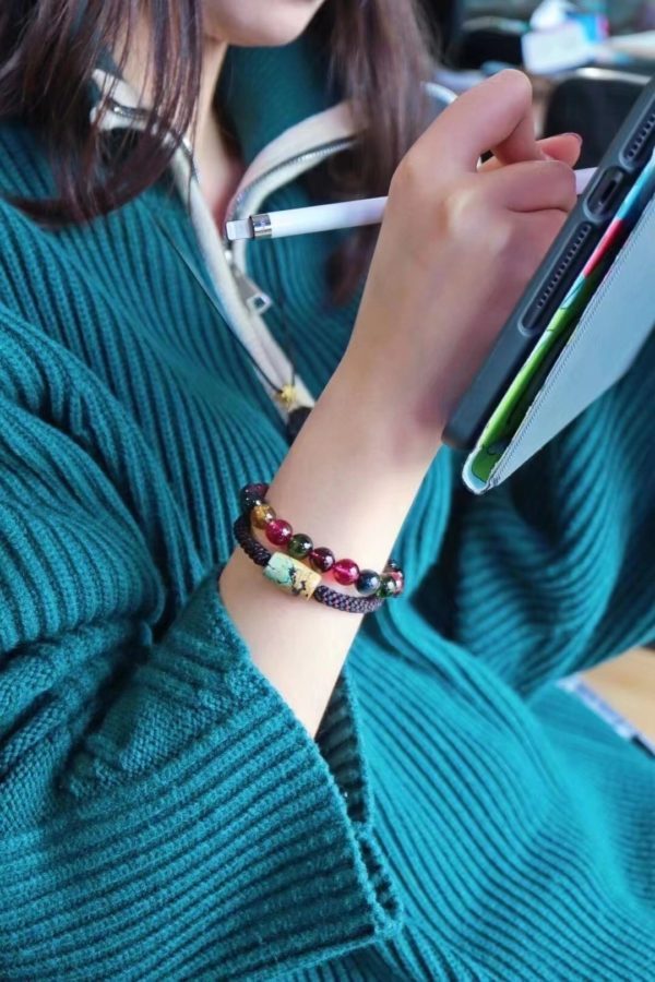 八股线结四面佛本命年手绳,搭配绿松石,辟邪保平安-菩心晶舍