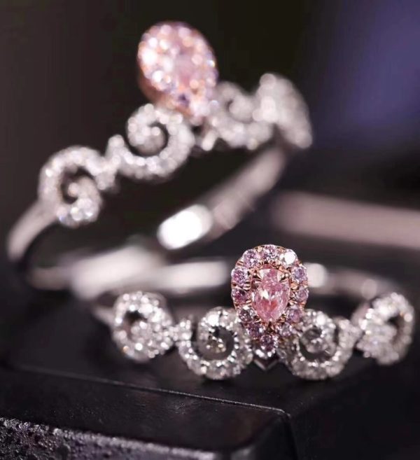 两款粉钻戒指设计，情迷粉色，无法自拔哈哈~-菩心晶舍