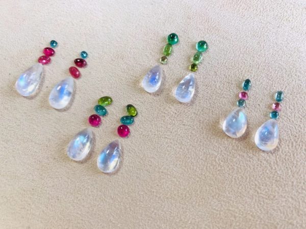 仙女们, 你们的女神月光石、碧玺耳坠我已配好-菩心晶舍