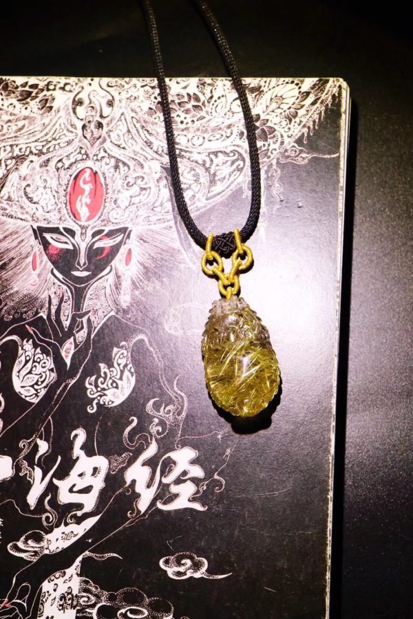 立体精工雕刻的钛晶龙龟，金光闪闪，爱了！-菩心晶舍