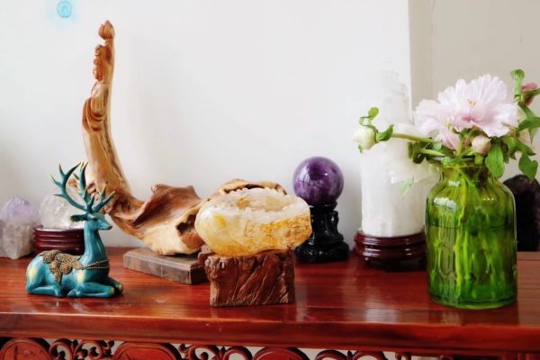 黄胶花白水晶聚宝盆，一只带包浆的聚宝盆，真香！-菩心晶舍