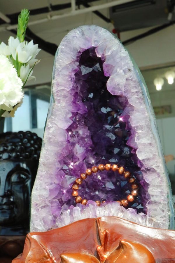 原矿紫晶洞，天然的，美好的-菩心晶舍