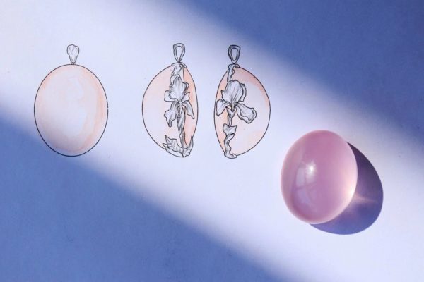 紫水晶、粉晶、金草莓晶,认认真真地做着我们每一款设计-菩心晶舍