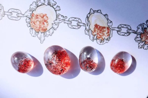 紫水晶、粉晶、金草莓晶,认认真真地做着我们每一款设计-菩心晶舍