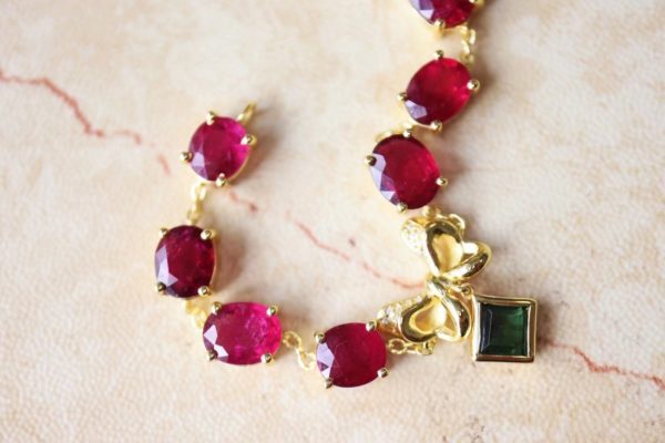 这条红宝石色系碧玺手链,不挑年龄,不挑肤色-菩心晶舍