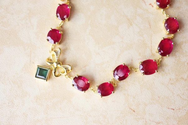 这条红宝石色系碧玺手链,不挑年龄,不挑肤色-菩心晶舍