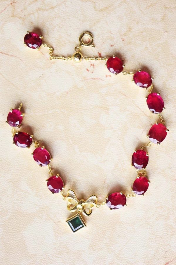 这条红宝石色系碧玺手链,不挑年龄,不挑肤色-菩心晶舍