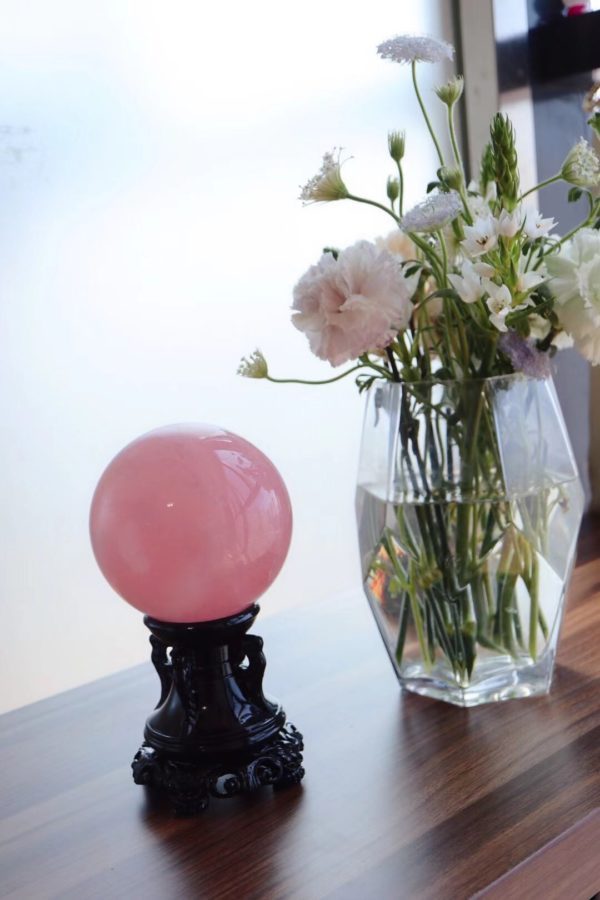 唯美粉晶球,心轮的疗愈基础石-菩心晶舍