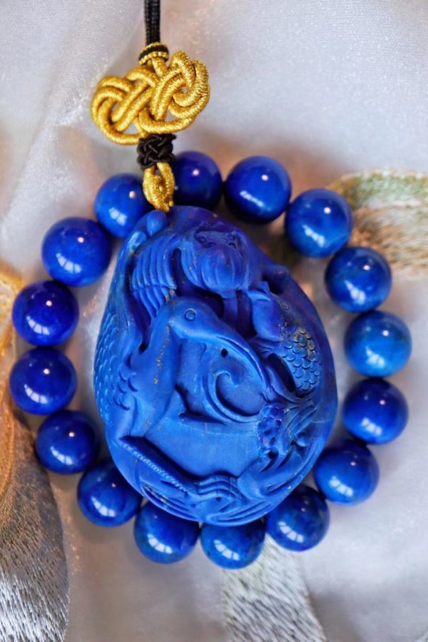 老矿青金石,佛教七宝,佛性十足-菩心晶舍