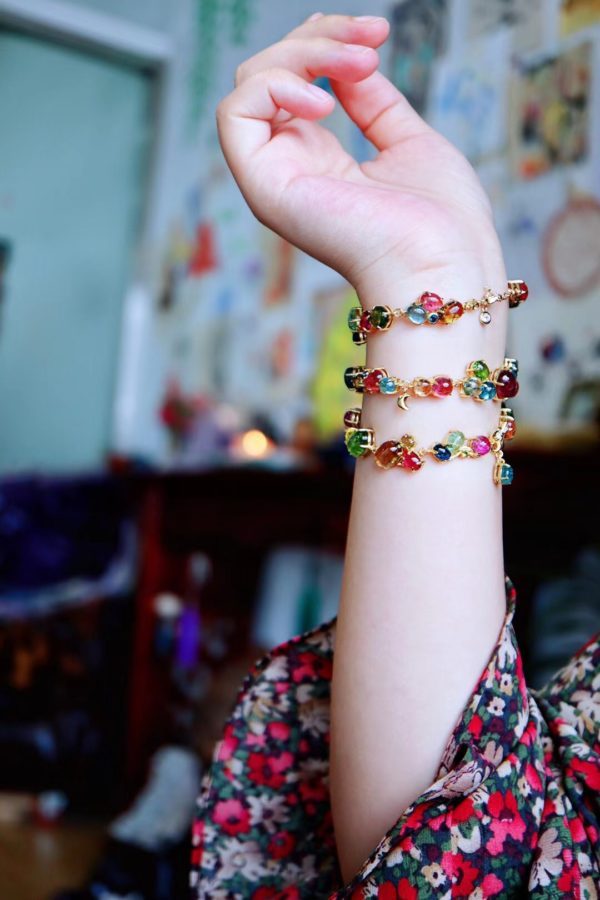 土豪仙女请收2条碧玺手链叠戴-菩心晶舍