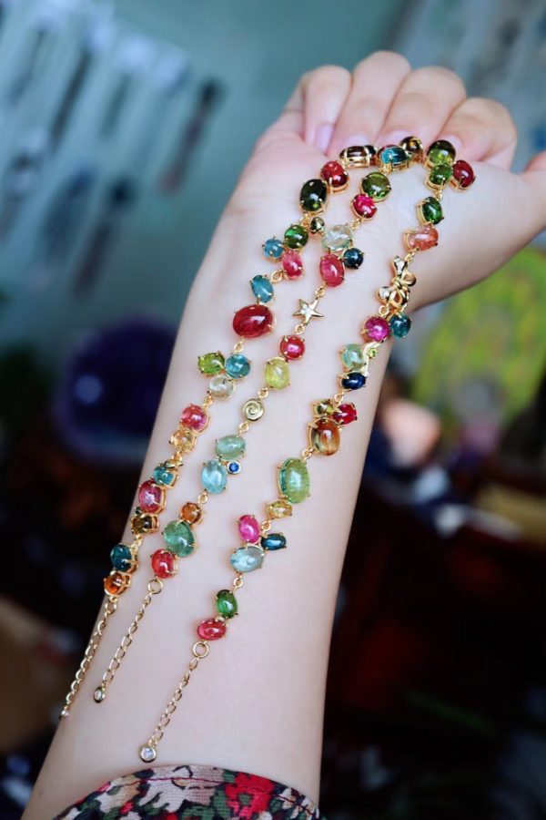 土豪仙女请收2条碧玺手链叠戴-菩心晶舍