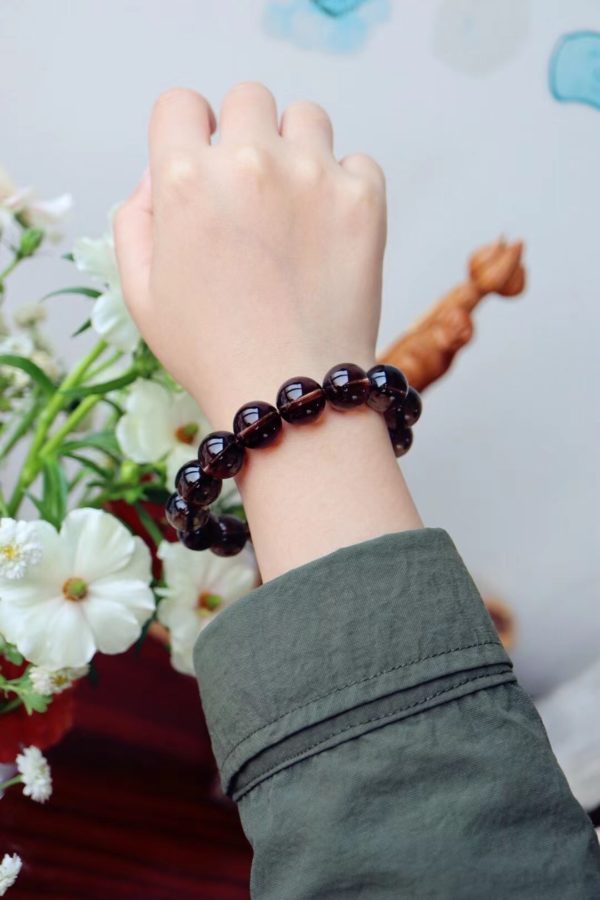 顶级茶晶,帮助排负,落地,活化所有脉轮-菩心晶舍