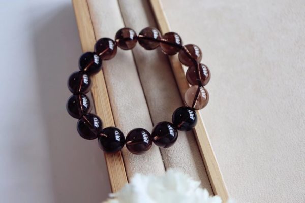 顶级茶晶,帮助排负,落地,活化所有脉轮-菩心晶舍