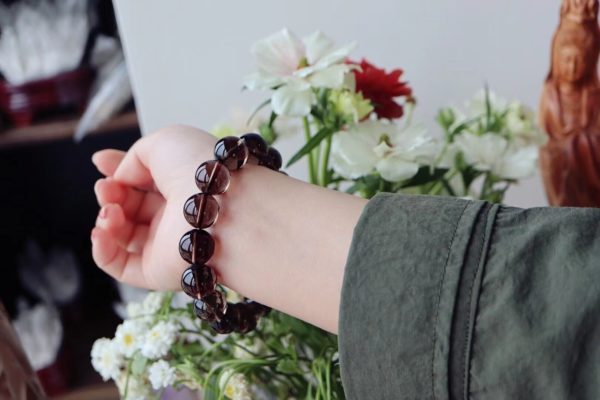 顶级茶晶,帮助排负,落地,活化所有脉轮-菩心晶舍