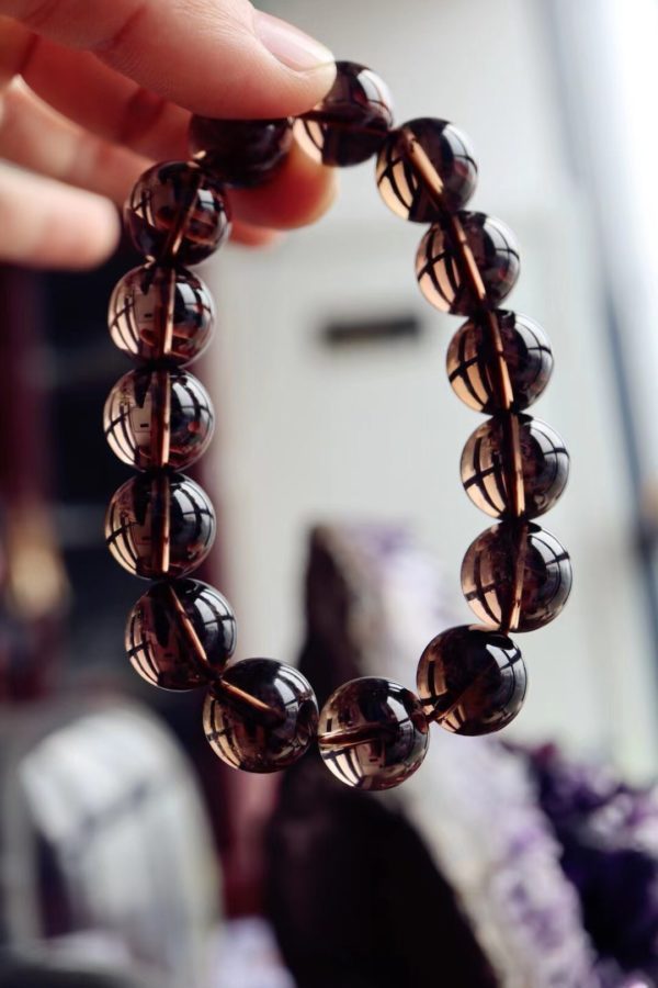 顶级茶晶,帮助排负,落地,活化所有脉轮-菩心晶舍