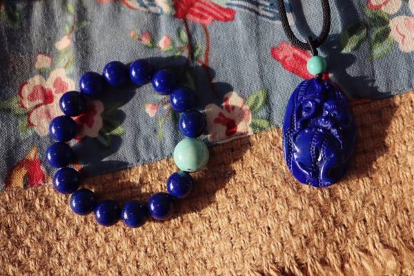 老矿青金石麒麟,佩麒麟者,必有祥瑞护身-菩心晶舍