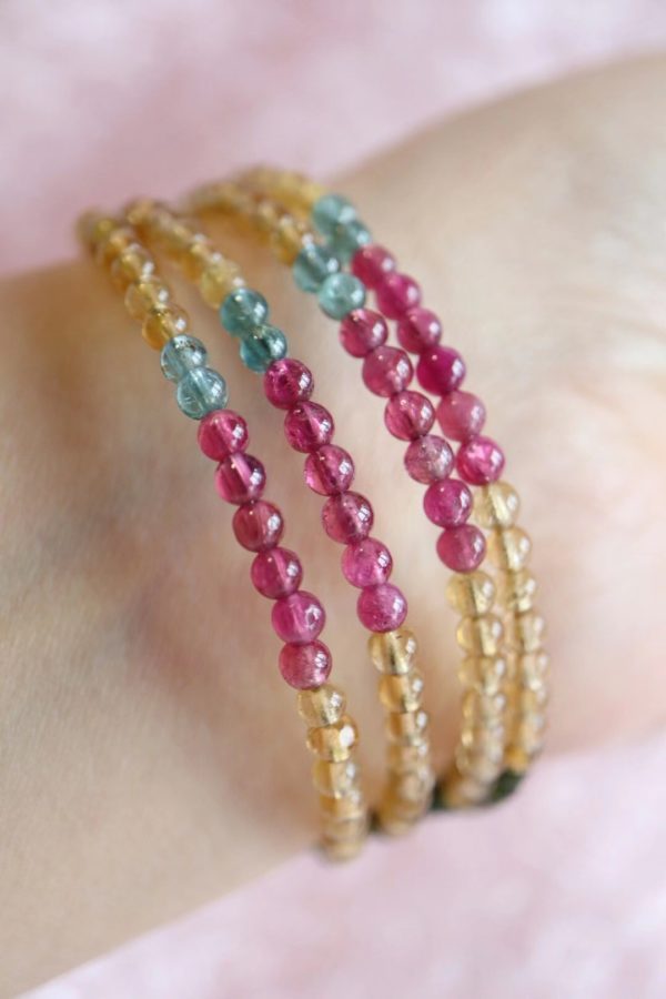 献上一波很应景的彩虹碧玺细链,上手百搭耐看-菩心晶舍