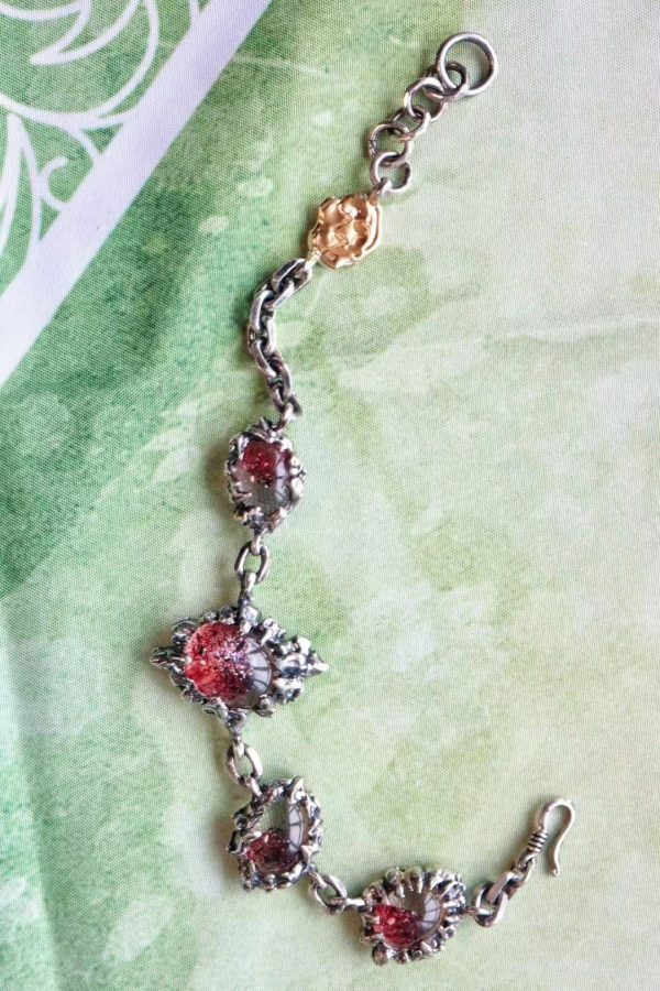 收藏级山型金草莓晶手链,酷!-菩心晶舍