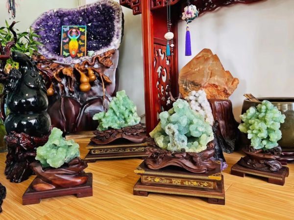 高等级葡萄石原石大摆件,福气倍增-菩心晶舍